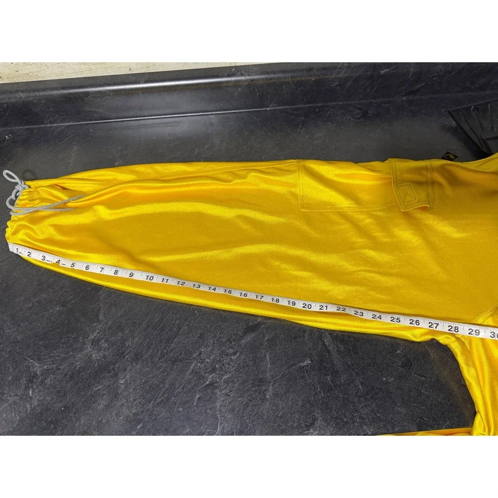 Caffeine Skater Parachute Pants Yellow Mens Large Baggy Cargo Rave Festival Y2K